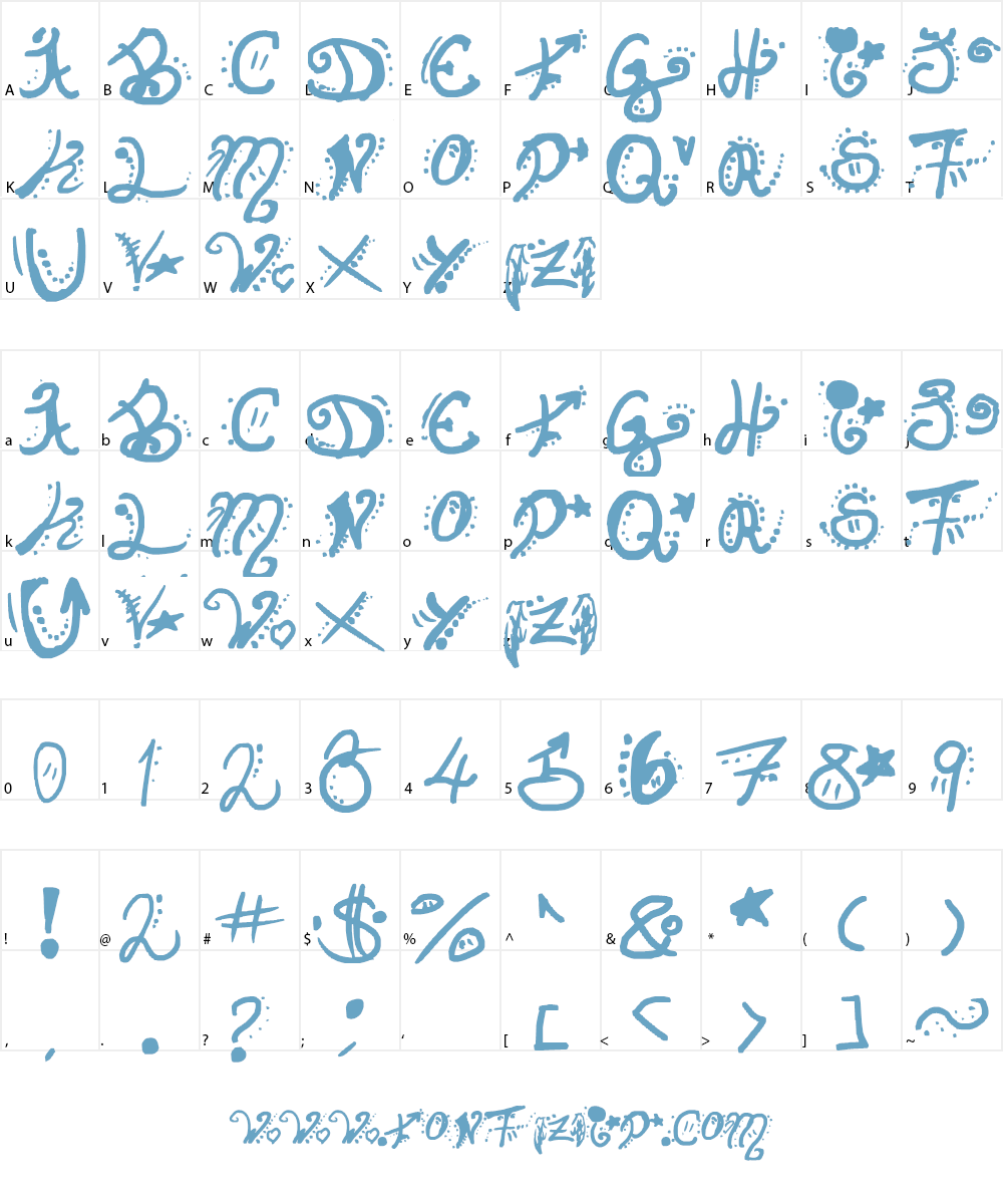 Invisible Horizons Font Character